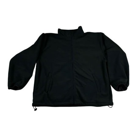 Petra Roc Fleece Work Jacket W/2 Zipped Slash Pockets, Elastic Cuffs, Black, Size XL